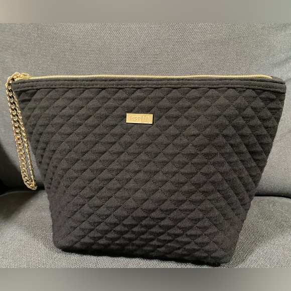 ⭐️Tarte Quilted Cosmetic Makeup Jewelry Bag Wristlet Clutch Purse Gold Chain - Picture 2 of 16